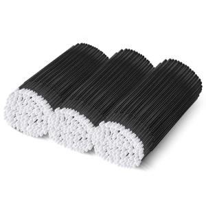 300 Count Disposable Micro Applicator Brush for Eyelash Extension, Micro Swabs Mascara Wands for Makeup Application Black
