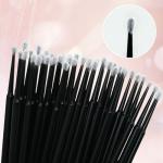 300 Count Disposable Micro Applicator Brush for Eyelash Extension, Micro Swabs Mascara Wands for Makeup Application Black