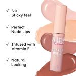 Ruby Kisses Lip Gloss Butter Bomb Gloss Non-Sticky Lip Gloss Vitamin E Natural Nude Lip Makeup - 7.8mL (0.26 US fl.oz) (Like A Virgin)