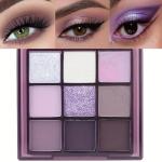 9 Colors Taupe Eyeshadow Palette Set - Mauve Purple Taupe Eye Shadow Palette Makeup for Older Women, Matte & Glitter Shimmer Natural Finish, Perfect for Mature Eyelids and Subtle, Elegant Looks