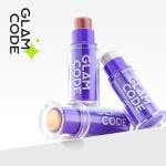 Glam Code Highlighter Makeup stick, Highlighter Makeup Stick for Face and Body, Radiant & Shimmer Glow, Buildable Color for All Day | Vegan & Cruelty-Free #02