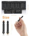MORGLES 50Pcs Double Ended Eyeshadow Applicators Sticks with Organizer, Disposable Makeup Applicators, Sponge Tip Eye Shadow Brush Bulk