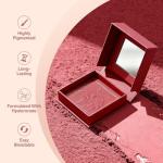 Color Nymph Powder Blush, Red Pink Face Blush For Cheek For Medium To Olive Skins Matte Blusher Lightweight, Smooth Texture, High Pigmented, Vegan Formula - 03# Eos