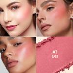 Color Nymph Powder Blush, Red Pink Face Blush For Cheek For Medium To Olive Skins Matte Blusher Lightweight, Smooth Texture, High Pigmented, Vegan Formula - 03# Eos