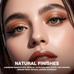 LANGMANNI 8Colors Dual-Ended Cream Eyeshadow Stick Set – Silky Smooth, Waterproof & Transfer-Proof, Built-in Blender Brush, All-Day Matte & Shimmer Wear Eye Makeup(#A)