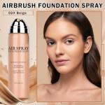 QIUFSSE Air Brush Makeup Foundation,Flawless Airbrush Foundation for Older Women,Teenagers,Middle-aged and Mature Skin,Lightweight Moisturizing,Buildable Coverage for Smooth Radiant Skin (02 Beige)