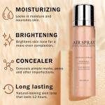 QIUFSSE Air Brush Makeup Foundation,Flawless Airbrush Foundation for Older Women,Teenagers,Middle-aged and Mature Skin,Lightweight Moisturizing,Buildable Coverage for Smooth Radiant Skin (02 Beige)