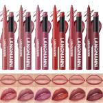 Jolilab 12Pcs Lip Set: 6 Colors Lip Liner+6 Colors Lipstick,Matte/Creamy,Smooth Creamy Texture,Long-Lasting,Bold/Nude Shades for Daily/Party, Vegan,Gift for Makeup Lovers.(Rich - Color Set B)