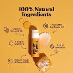 Poppy & Pout Wild Honey Jumbo Lip Balm | All Natural Lip Balms & Moisturizers | Hydrates with Beeswax, Vitamin E, Organic Coconut Oil | Cruelty-Free | Lip Balm in Recyclable Cardboard Tube