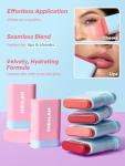SHEGLAM Glass Glow Blush Stick Cream for Cheek and Lip, Waterproof Hydrating Tinted Solid Moisturizer Blendable Natural Grow Nude Face Blush Makeup-Stunner