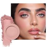 JUAAZIN Single Soft Rose Pink Matte Powder Blush Palette Face Makeup - Buildable High-Impact Cream Blush, Youthful Cheeks Makeup, Lightweight Long-Lasting, Cruelty-Free for Women 01#