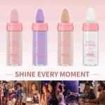 URQT 4 Color Polvo De Hadas Fairy Dust Highlight Patting - Full Body Contouring and Clavicle Pearlescent Patting Powder for Face and Eye, Christmas Sparkling Body Glitter (4 Pack)