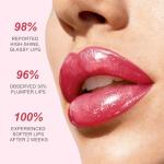 HECI BEAUTY Lip Gloss, Nourishing and Hydrating with High-Shine Glimmer Finish & Sheer Wash Of Color, Vegan & Cruelty-free, 0.21 fl oz (Fuchsia)