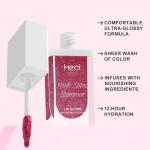 HECI BEAUTY Lip Gloss, Nourishing and Hydrating with High-Shine Glimmer Finish & Sheer Wash Of Color, Vegan & Cruelty-free, 0.21 fl oz (Fuchsia)