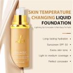 Foundation 4 in 1 - Color Changing Foundation, Medium Spectrum with SPF 50, Hypoallergenic Hydrating Liquid Concealer, Long-lasting & Waterproof Natural Finish - 1.06 fl oz