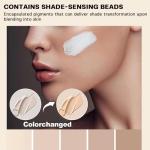 Foundation 4 in 1 - Color Changing Foundation, Medium Spectrum with SPF 50, Hypoallergenic Hydrating Liquid Concealer, Long-lasting & Waterproof Natural Finish - 1.06 fl oz