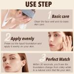 Foundation 4 in 1 - Color Changing Foundation, Medium Spectrum with SPF 50, Hypoallergenic Hydrating Liquid Concealer, Long-lasting & Waterproof Natural Finish - 1.06 fl oz