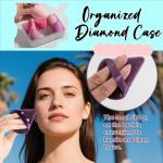 BS-MALL 10 Pcs Premium Makeup Sponges For Foundation - Beauty Blender Sponge Set With Finger & Triangle Puffs For Multi-purpose Use, Travel Essential & Daily Makeup (Diamond)