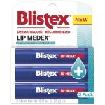 Blistex Lip Medex Stick 3 Count, 0.15 Oz. Medicated Soothing Relief Stocking Stuffer for Women & Men, Self Care Purse Essential for Holiday, Christmas