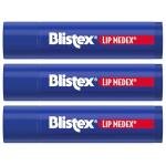 Blistex Lip Medex Stick 3 Count, 0.15 Oz. Medicated Soothing Relief Stocking Stuffer for Women & Men, Self Care Purse Essential for Holiday, Christmas