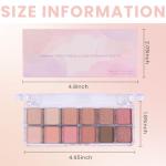 SUAKE Nude Pink Eyeshadow Palette, Matte & Shimmer, High Pigmented 12 Colors Brown Purple Eye Shadow Primers for Eye Makeup, Korean Powder Palet de sombras de ojos