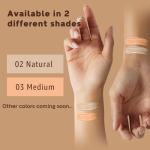 Mushroom Head Air Cushion CC Cream Christmas Gifts for Women, 1 Full-Size Makeup Foundation with 2 Refills & 1 Special Mushroom Head Puff, Upgraded Ingredients Long-lasting (Natural, 0.71 Fl Oz*3)