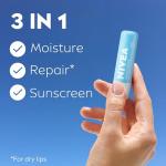 NIVEA Smoothness Lip Care, Sunscreen Lip Balm with SPF 15 Broad Spectrum, Shea Butter, Nourishing Oils and Vitamin C & E, 3-in-1 Moisture, Repair and Sunscreen, 0.17 Oz Stick, Pack of 4