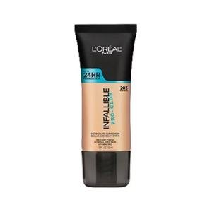 L'Oreal Paris Makeup Infallible Up to 24HR Pro-Glow Foundation, Nude Beige, 1 fl oz.