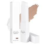 Blanc Cover Cream Stick, Color-Changing Foundation Stick, White Concealer, Hydrating Concealer, Dual-Ended with Detachable Brush (#Tan)