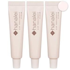 Hanalei Hydrating Lip Treatment Balm – Cruelty-Free, Paraben-Free Moisturizer for Severely Dry, Chapped Lips – Kukui Oil, Shea Butter & Grapeseed Oil – Clear Tint, Travel-Size 3-Pack (5ml X 3)