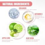 4 PCS Bee Lip Balm Lip Mask Honey Pot,Strawberry&Honey&Watermelon&Apple Lime Lip Sleeping Mask,Hydrating Prevention Dry Lip Care,Moisturizing Lip Mask Overnight Reduces Lip Lines