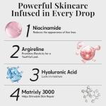 Jerome Alexander My Color Self-Adjusting Foundation, Hydrating & Lightweight Face Makeup, Skincare-Infused, with Kabuki Brush, Medium, 1 oz