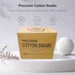 900pcs Precision Cotton Swabs, Pointed&Flattened Tip Cosmetic Applicators