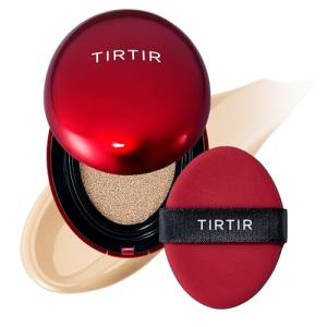 TIRTIR Mask Fit Red Cushion Foundation | Full coverage, Weightless, Skin fit, Satin Glow Finish, Korean Makeup BB Foundation, beauty, Tattoo cover up, Buildable (#21W Natural Ivory, 0.63 Fl Oz)