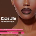 Juvia's Place Coffee Shop Luxe Lip Liner - Cocoa Latte - Colorstay Matte Finish Lip Pencil, Makeup for Natural Long Lasting Beauty and Sensational Wear, Lip Stain Kiss Proof Cosmetics