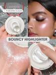 SHEGLAM Glowchi Bouncy Highlighter Mochi-like Formula Highlighter Long-lasting Shimmer Makeup-Powdered Sugar