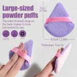 BS-MALL Triangle Puffs, Makeup Sponge Set 20 Pieces, Cosmetic Applicators for Foundation, Powder, Blush Large Pack (Purple)