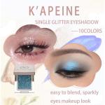 K'APEINE Single Glitter Eyeshadow, White Shimmer Eyeshadow Ultra Shinny Highlighter Silver Eye Shade Sparkling Makeup Palette High Pigment Eyes Glitter for Everyday & Special Occasions (0.141 oz)-03#
