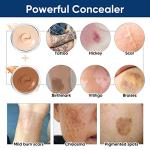 Tattoo Cover Up Makeup Waterproof, 2 Colors Tattoo Cover Up Concealer, Suitable for Scars, Vitiligo, Spots, Invisible and Natural