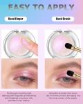 Holographic Chameleon Glitter Eyeshadow&Highlighter Palette,Color Shift Shimmer Single Eye Shadow,Sparkle Iridescent Inner Corner Eye Highlight Brightener Face Illuminator Fairy Mermaid Makeup-05