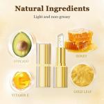 2 Pcs Color Changing Lipstick, Transferproof Gold Crystal Ph Lipstick Color Changing, Clear Lip stick That Changes Color, Nourishing Long Lasting 24 Hours Moisturizing Shine Lip Gloss for Women