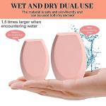 BS-MALL Makeup Sponges Big Sponge 3 Pcs Blending Sponges for Ultimate Makeup Experience for Concealer Eyemakeup Foundation Nose Makeup Eyeshadow Blending