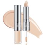 QIUFSSE Under Eye Concealer Stick,Full Coverage Concealer for Older Women,Teenagers,Middle-aged,Dual formula (liquid tip & balm stick),Long-lasting Wear,Tattoo Cover Up Makeup（01 Natural）