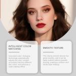 Luvie Glow Foundation Cushion, Mushroom Head Air Cushion CC Cream Foundation, Full Coverage Foundations for Mature Skin, BB Cream for All Skin Types (Warm, 0.64OZ)