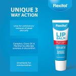 Flexitol Lip Balm, 0.35 Ounce Tube, Cream White, 3 Count (Pack of 1)