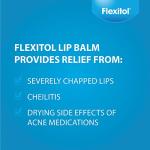 Flexitol Lip Balm, 0.35 Ounce Tube, Cream White, 3 Count (Pack of 1)