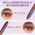 VFFWBB Shadow Liner 2-in-1 Eyeliner & Eyeshadow,Plum Eyeshadow Stick,Perfect Color Duo-shadow Liner, Waterproof Eyeliner, Smudge-proof Duo Eye Shadow Stick, Long-lasting Combination, Easy To Apply