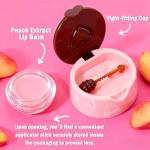 4 PCS Bee Lip Balm Honey Pot-Strawberry, Watermelon, Apple Lime, Honey Lip Mask Overnight Propolis Moisturizing,Vitamin E Prevention Cracked &Chapped Lips,Christmas Gifts Lip Balm