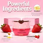 4 PCS Bee Lip Balm Honey Pot-Strawberry, Watermelon, Apple Lime, Honey Lip Mask Overnight Propolis Moisturizing,Vitamin E Prevention Cracked &Chapped Lips,Christmas Gifts Lip Balm