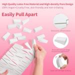 Fauxomor 108 Pcs New Makeup Sponges Wedges for Face Foundation, Latex-Free Triangle Cosmetic Make Up Sponge for Flawless Application and Blending, Beauty Blender for All Skin Types with Two Pouches